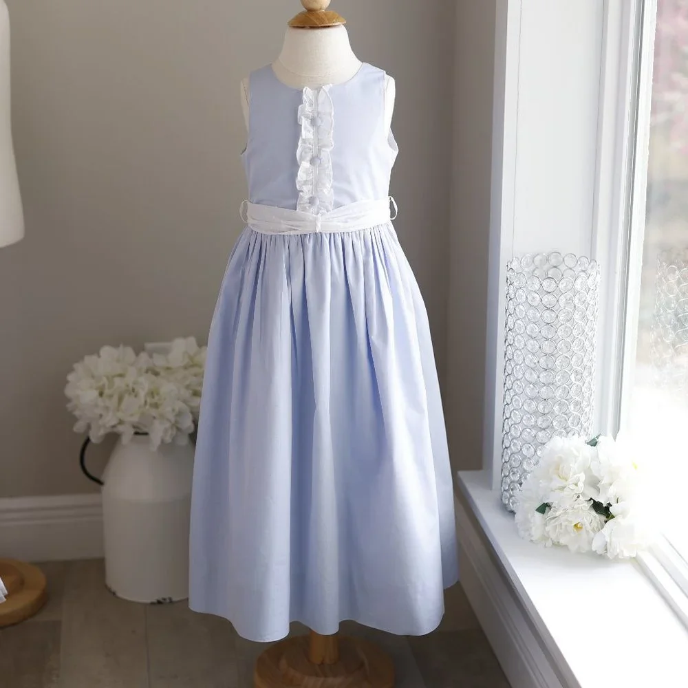 Blue Cotton Float Dress Boutique Bailey Boys 2T Classic Traditional Like New - Picture 7 of 7